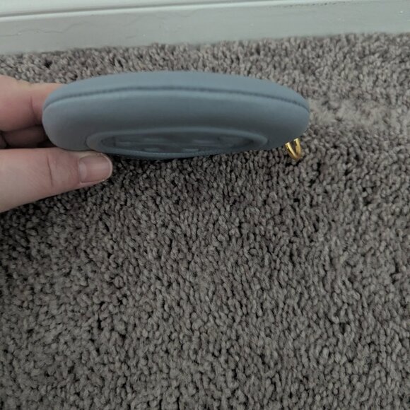 Tory Burch Perry Bombe Round Key Fob Pouch in Cloud Blue - Picture 6 of 6